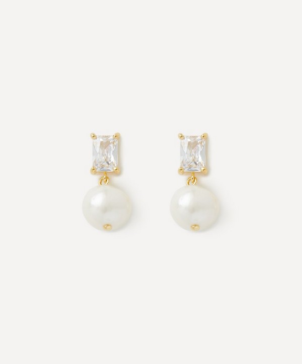 Completedworks - 18ct Gold-Plated Vermeil Silver Concurrence Drop Earrings image number null