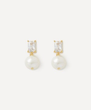 Completedworks - 18ct Gold-Plated Vermeil Silver Concurrence Drop Earrings image number 0