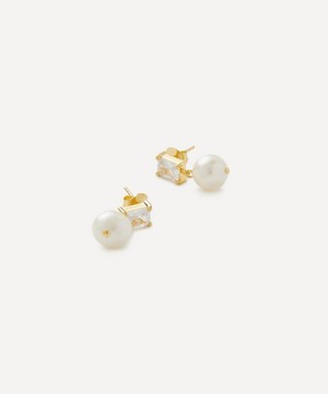 Completedworks - 18ct Gold-Plated Vermeil Silver Concurrence Drop Earrings image number 1