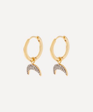 Kirstie Le Marque - Gold-Plated Diamond Horn Hoop Earrings image number 0