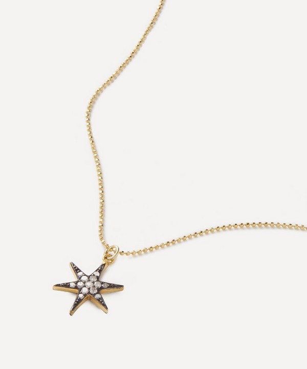 Kirstie Le Marque - Mixed Metal Diamond Cosmic Star Pendant Necklace image number null