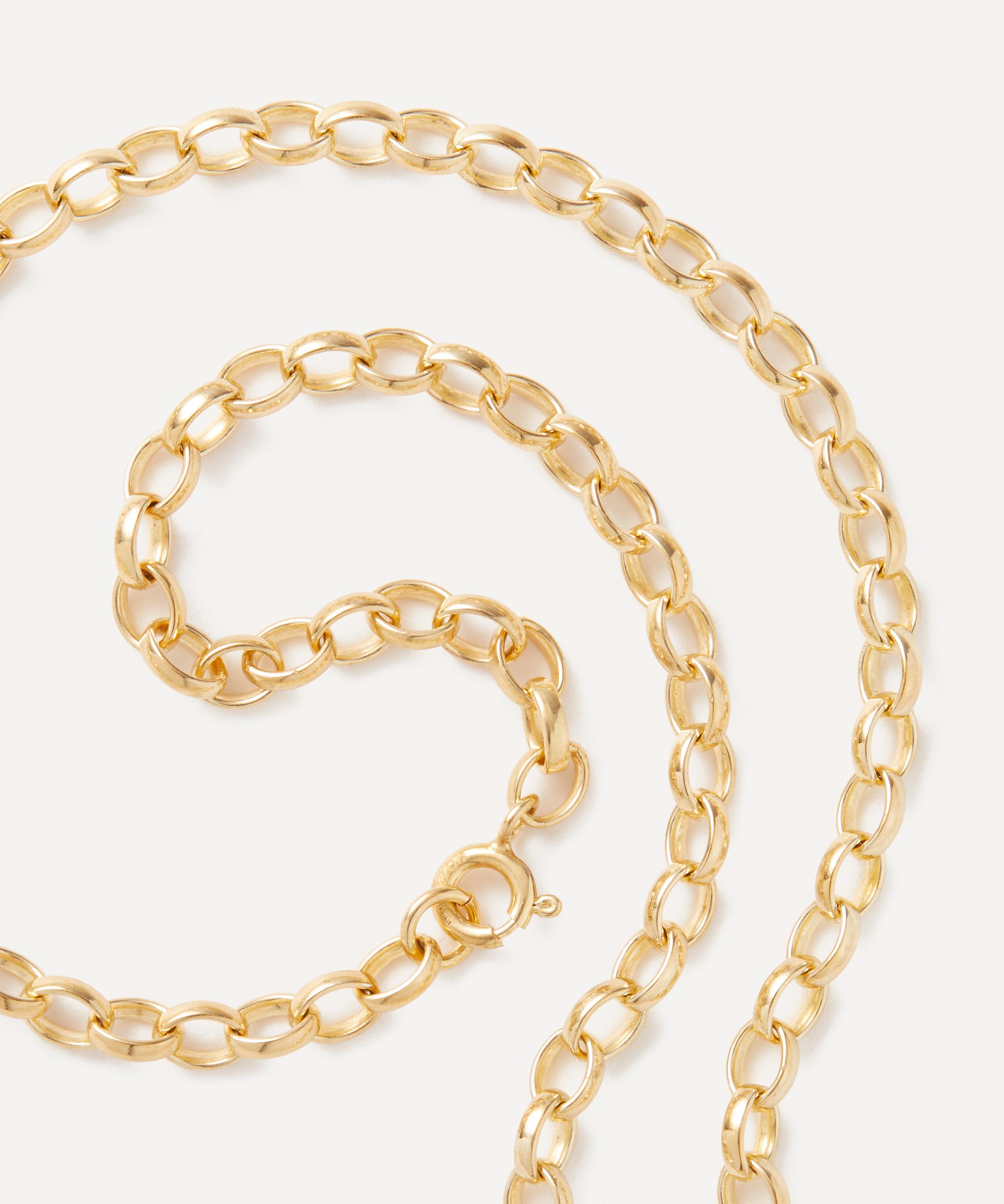 Kirstie Le Marque - Gold-Plated Diamond and Onyx Chunky Heart Pendant Necklace image number 2