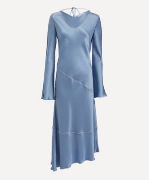 Acne Studios - Dusty Blue Long Satin Dress image number 0