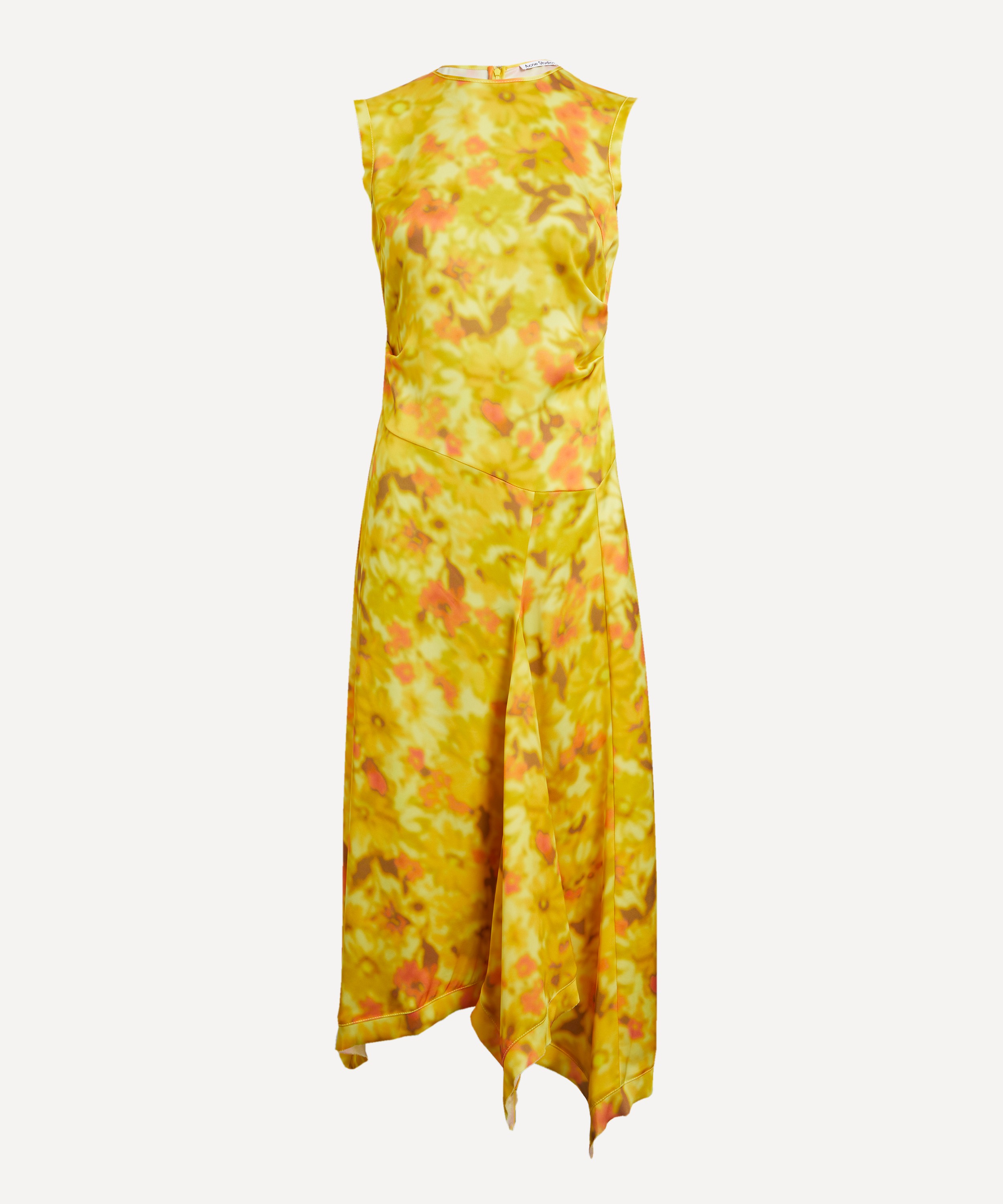 Acne Studios - Yellow Printed Sleeveless Dress