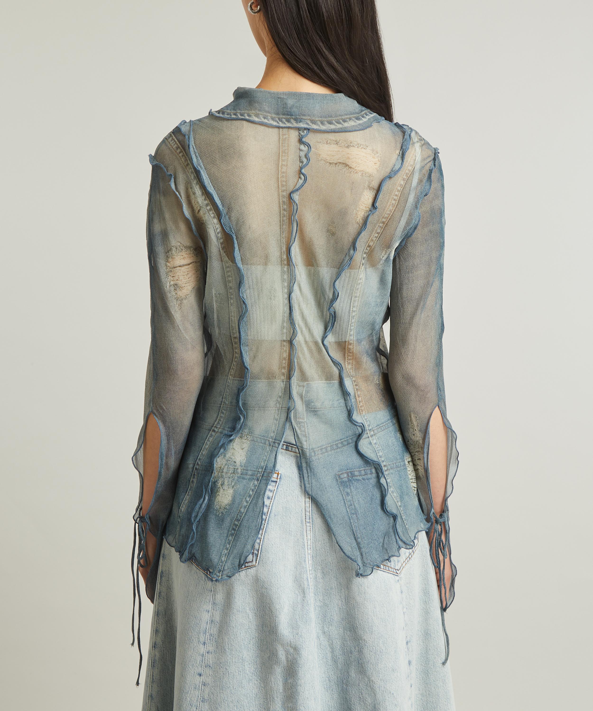 Acne Studios - Fluid Trompe L'Oeil Denim Blouse image number 3