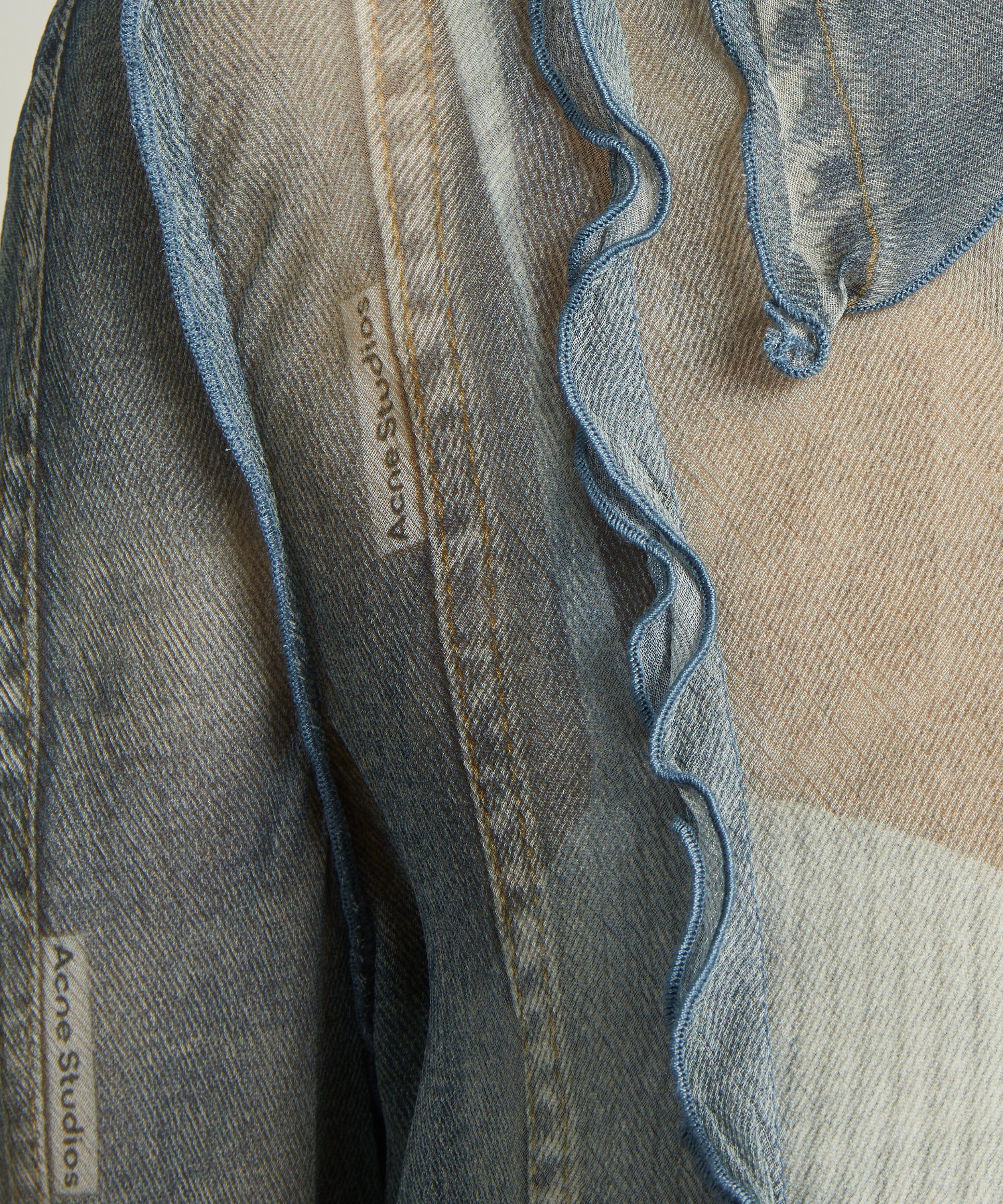 Acne Studios - Fluid Trompe L'Oeil Denim Blouse image number 4