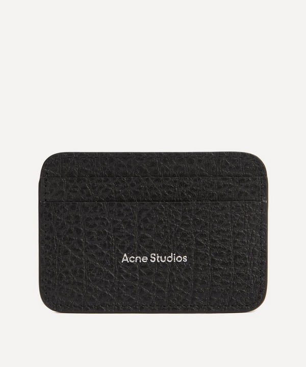Acne Studios - Logo Grained Leather Card Holder image number null