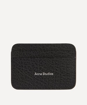 Acne Studios - Logo Grained Leather Card Holder image number 0
