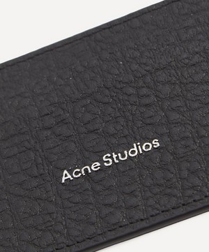Acne Studios - Logo Grained Leather Card Holder image number 3