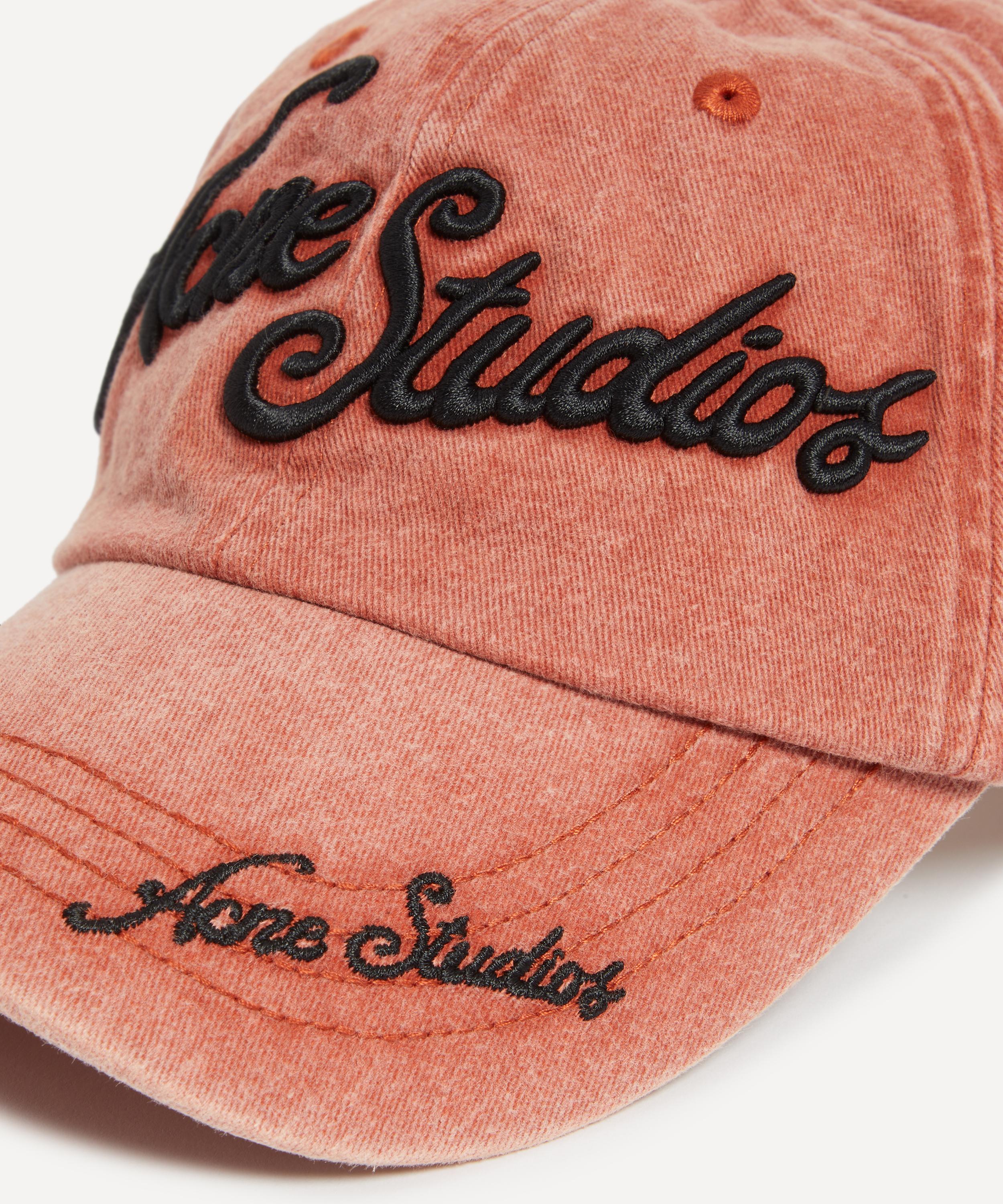 Acne Studios - Logo Washed Cotton Baseball Cap image number 2