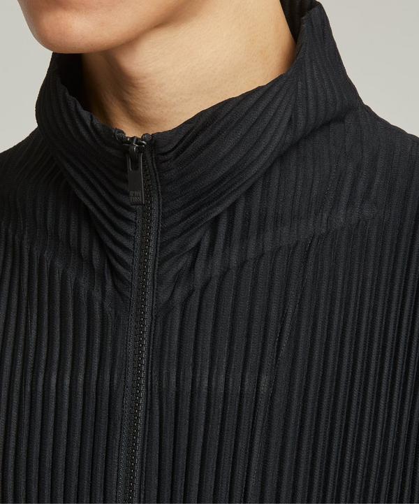 HOMME PLISSÉ ISSEY MIYAKE Pleated Mock Neck Zip Jacket | Liberty HOMME PLISSÉ ISSEY MIYAKE Pleated Mock Neck Zip Jacket | Liberty