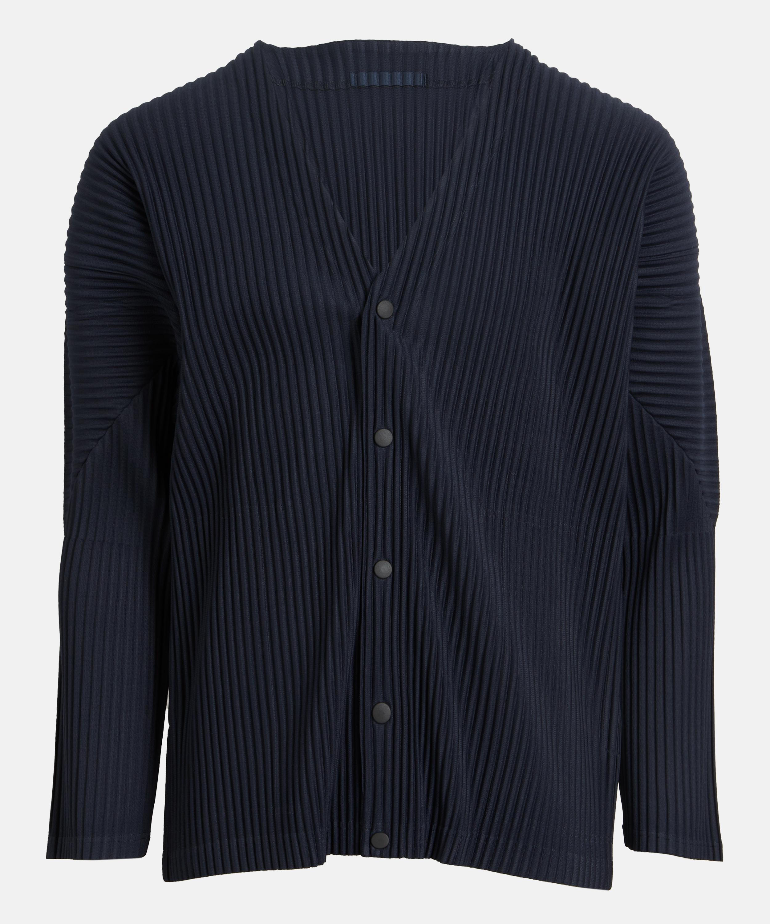 Homme Plisse Issey Miyake - Pleated V-Neck Cardigan image number 0