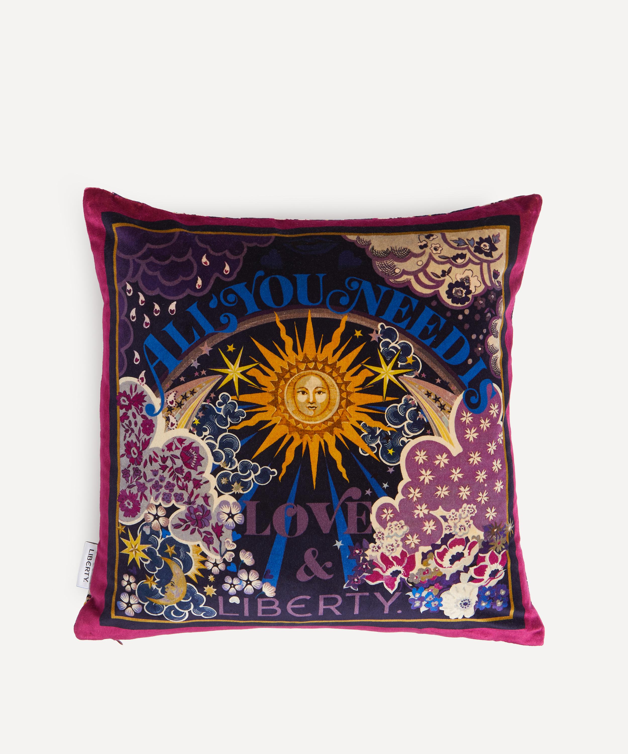 Liberty - The Power of Love and Liberty Square Velvet Cushion