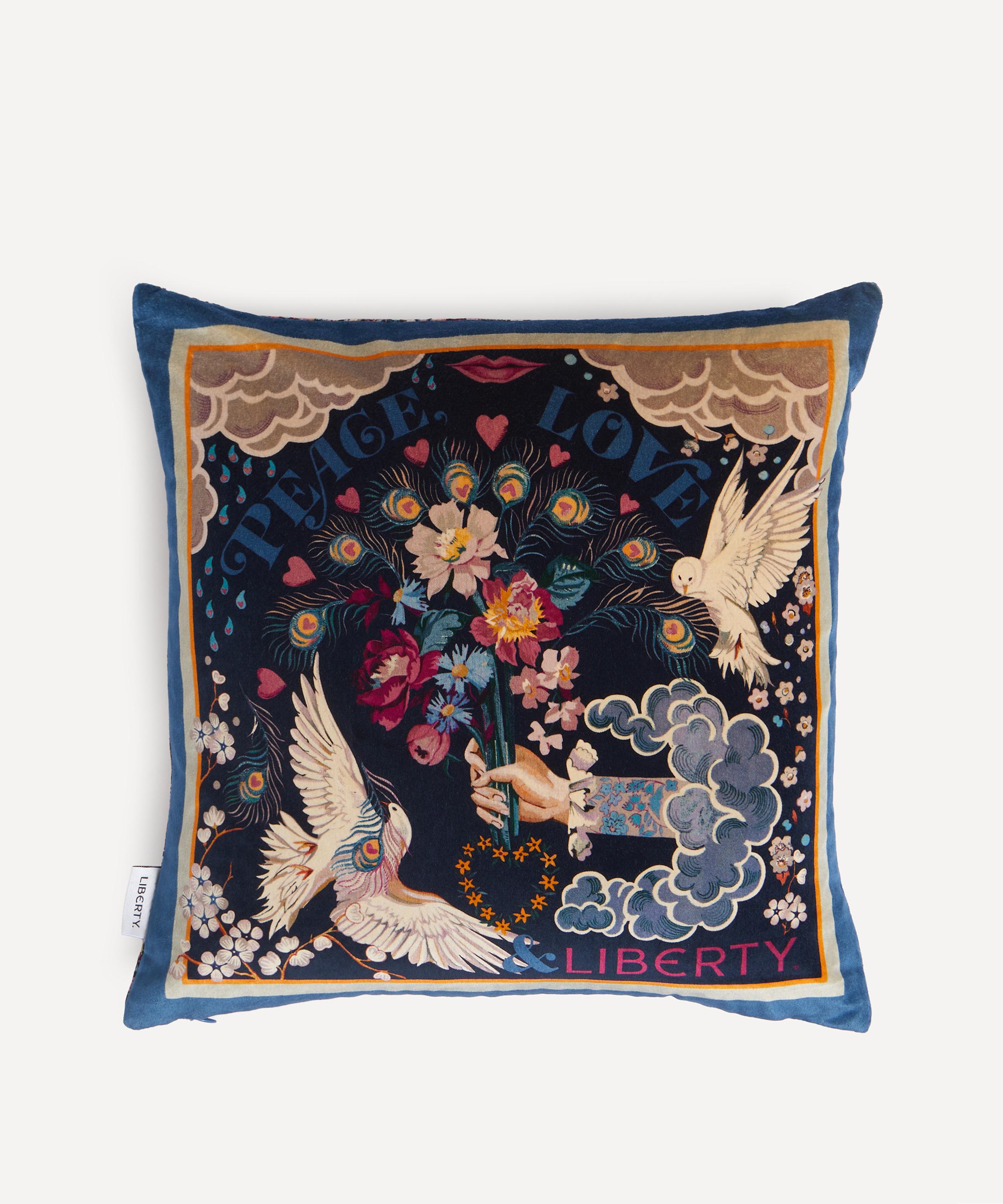 Liberty - Peace Love & Liberty Velvet Cushion image number 0