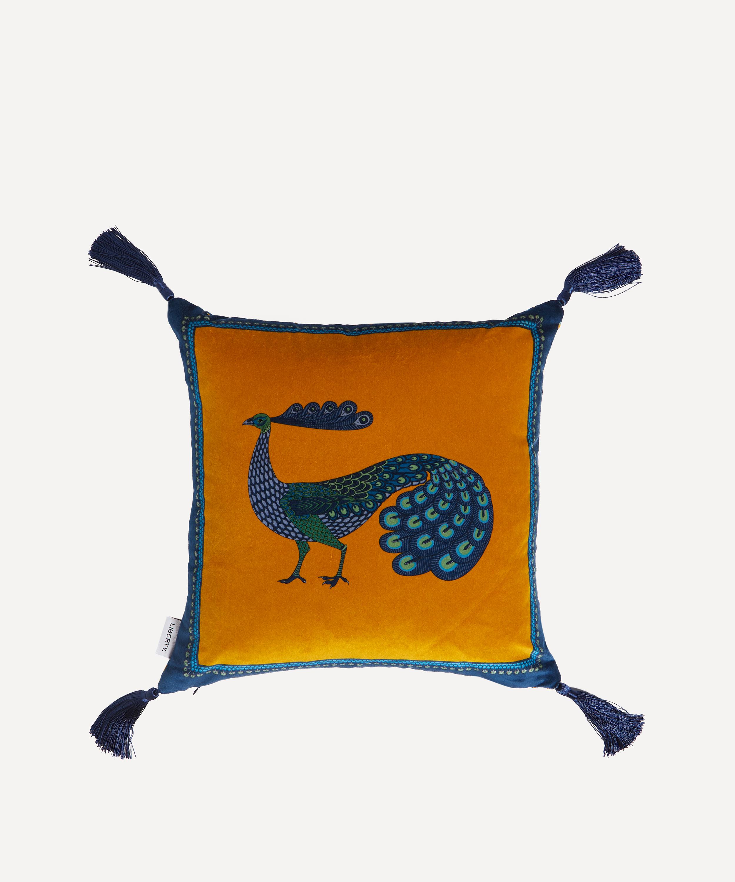 Liberty - Peacock Garden Velvet Cushion