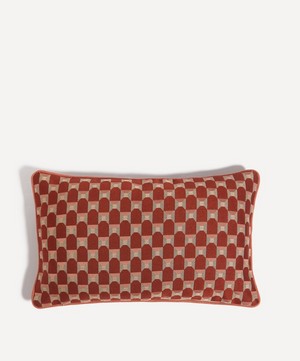 Liberty - Obi Check Jacquard Rectangular Cushion in Lacquer image number 2