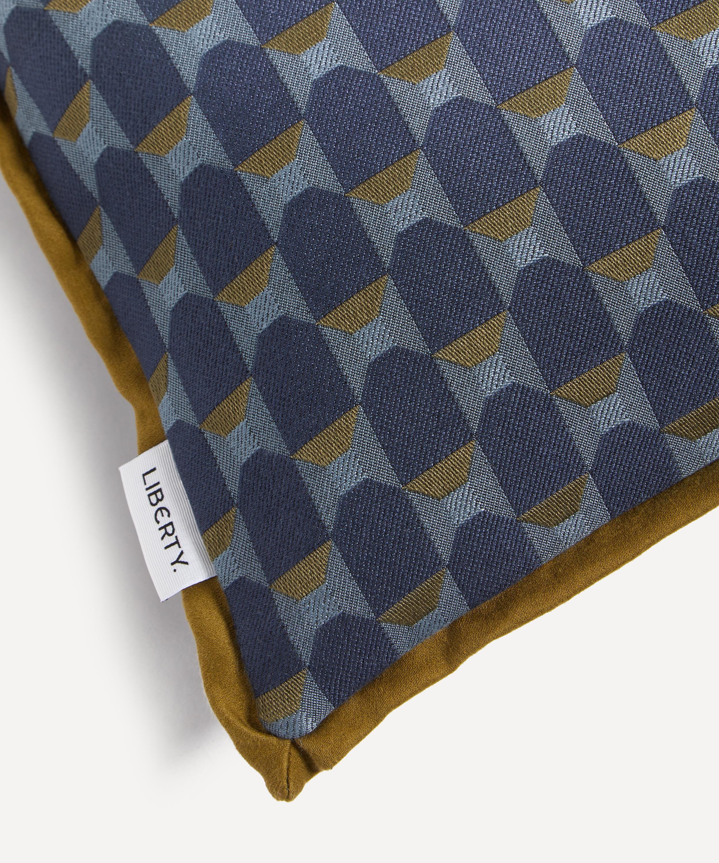 Liberty - Obi Check Jacquard Rectangular Cushion in Acacia image number 3