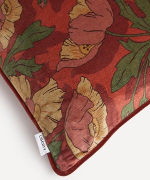 Liberty - Butterfield Square Cotton Velvet Cushion in Lacquer image number 3