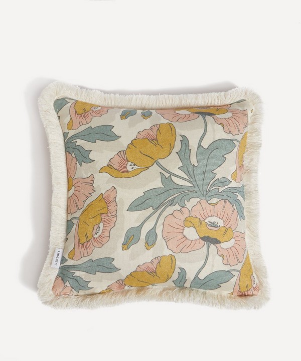 Liberty - Butterfield Square Cotton Velvet Cushion in Lichen
