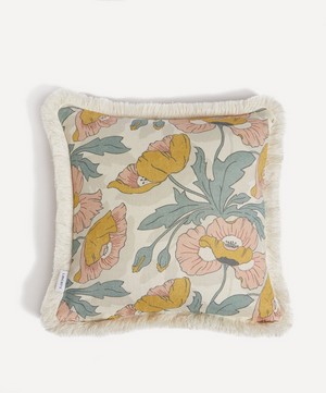 Liberty - Butterfield Square Cotton Velvet Cushion in Lichen image number 0