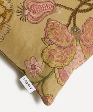 Liberty - Palampore Embroidery Square Cushion in Lacquer image number 2