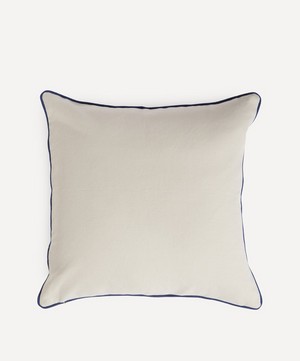 Liberty - Faria Flowers Linen Square Cushion in Lapis image number 1