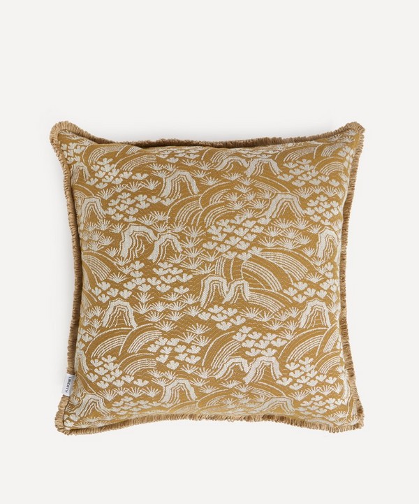 Liberty - Forest Hills Jacquard Square Cushion in Ochre image number null