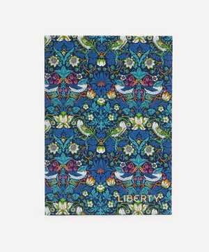 Liberty - Strawberry Thief Print Cotton A5 Lined Notebook image number 0