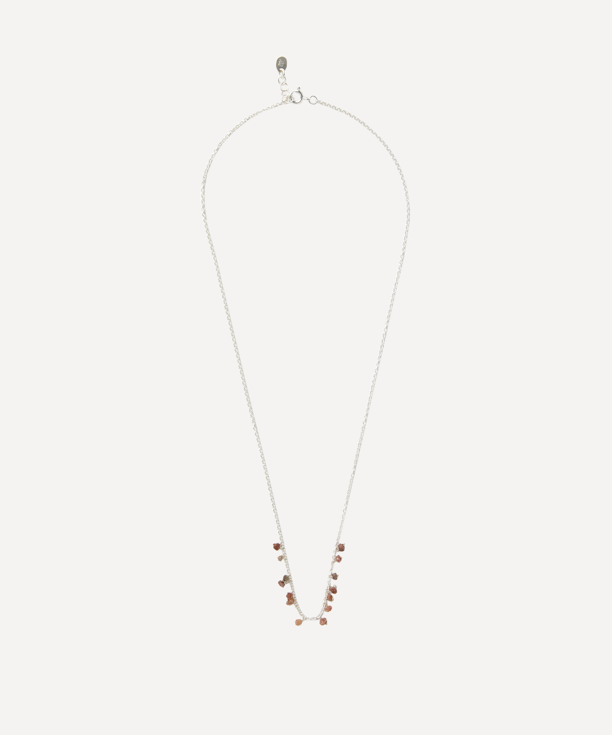 Stephanie Schneider - Sterling Silver Skinny Brown Diamond Necklace image number 0