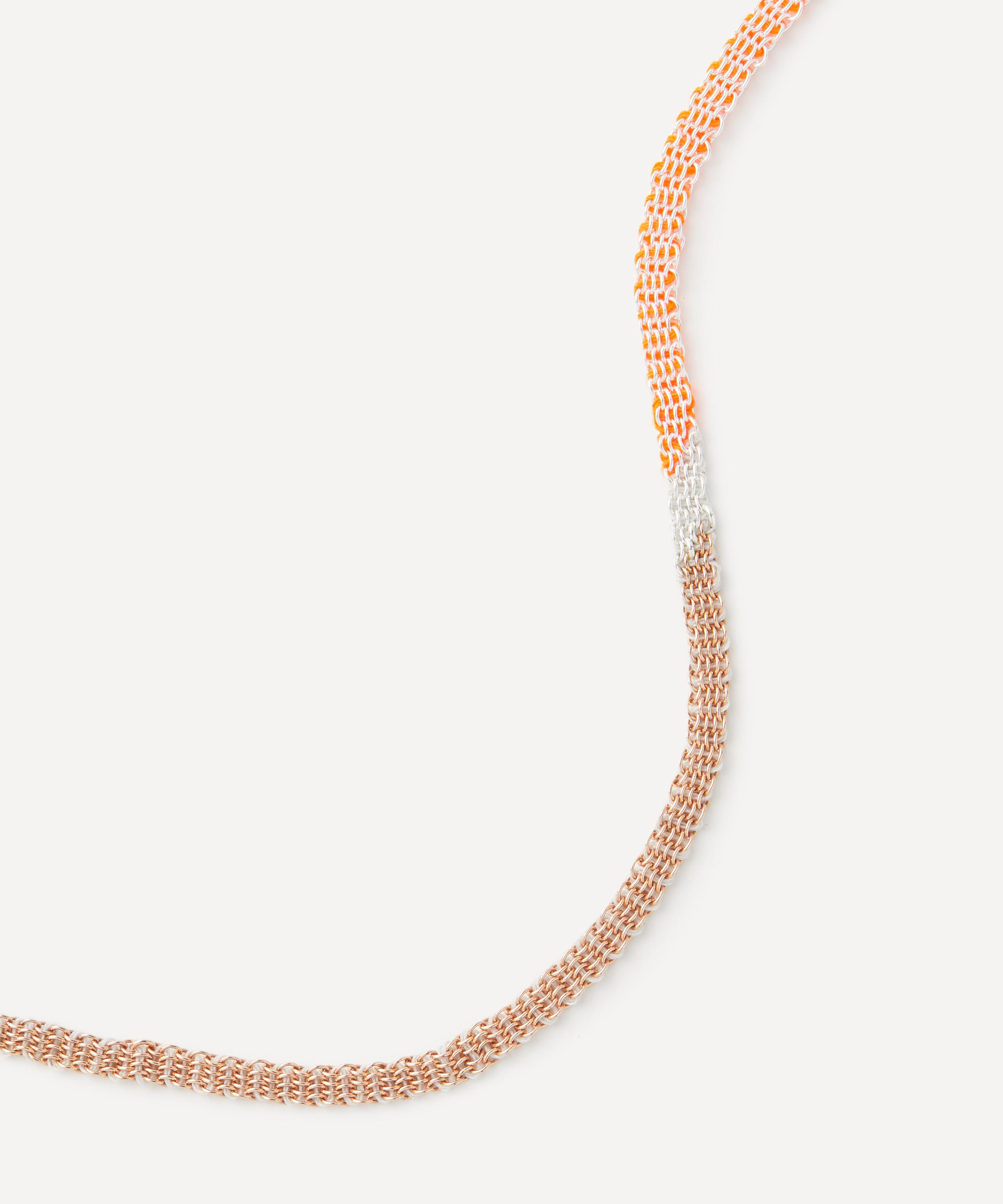 Stephanie Schneider - Rose Gold-Plated Woven Silk Chain Necklace image number 1