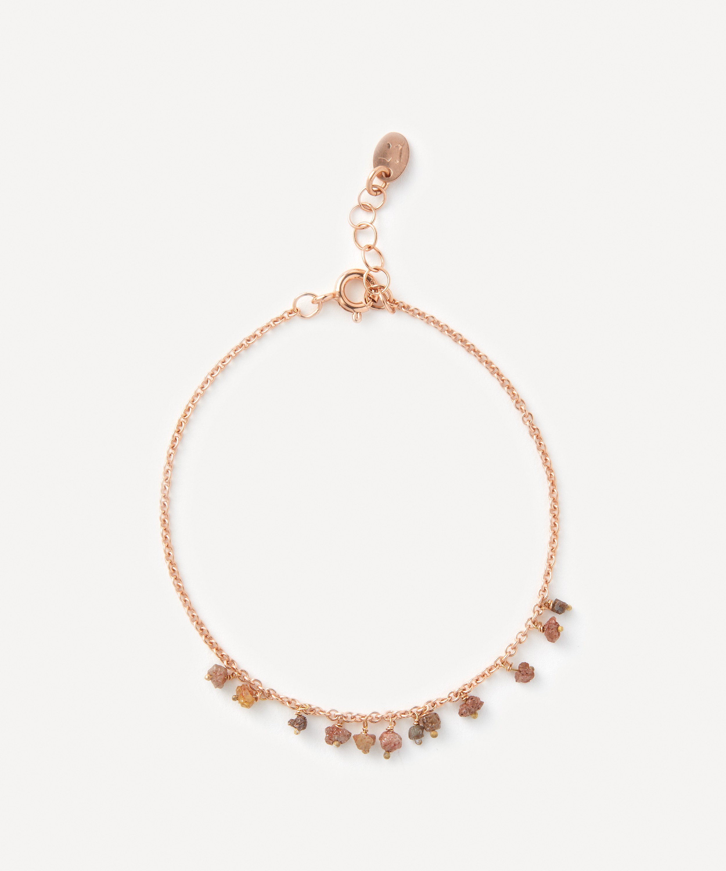 Stephanie Schneider - Rose Gold-Plated Skinny Brown Diamond Bracelet image number 0