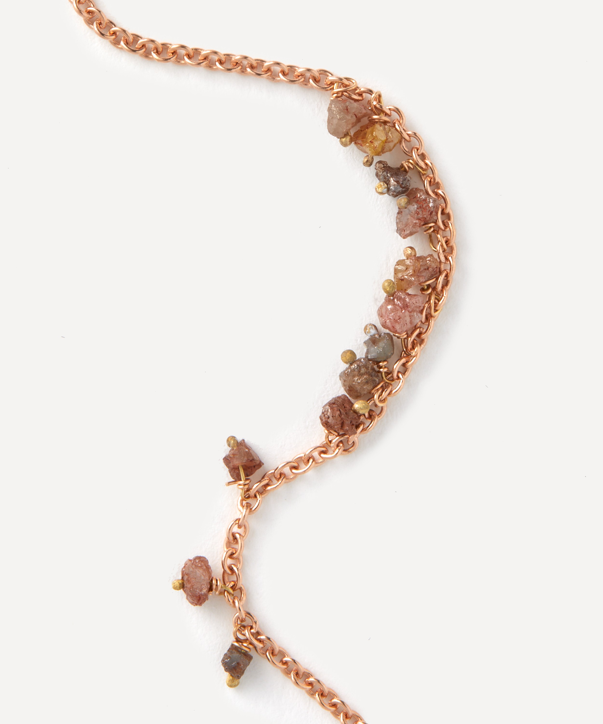 Stephanie Schneider - Rose Gold-Plated Skinny Brown Diamond Bracelet image number 1