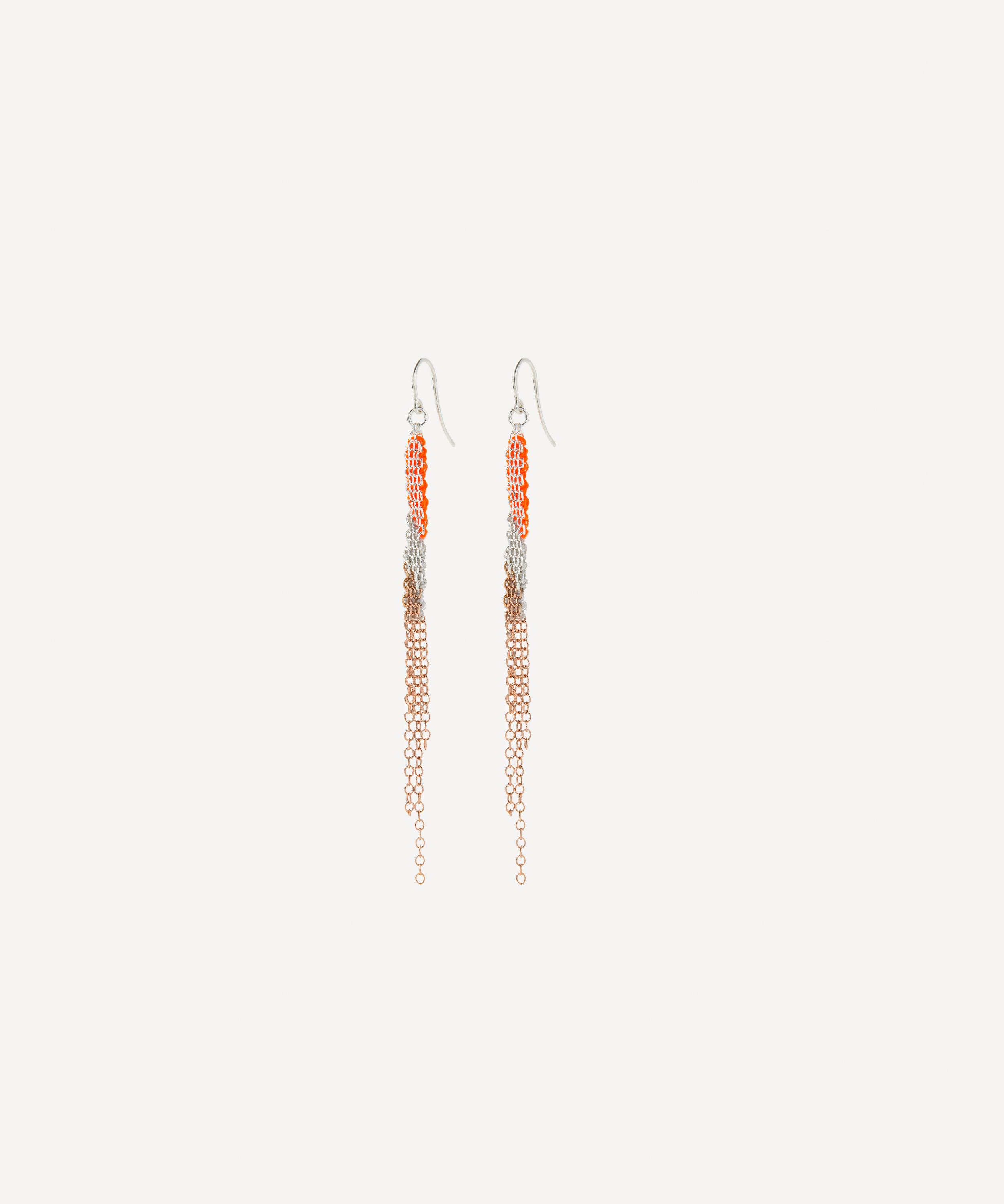 Stephanie Schneider - Mixed Metal Two-Tone Chain Drop Earrings