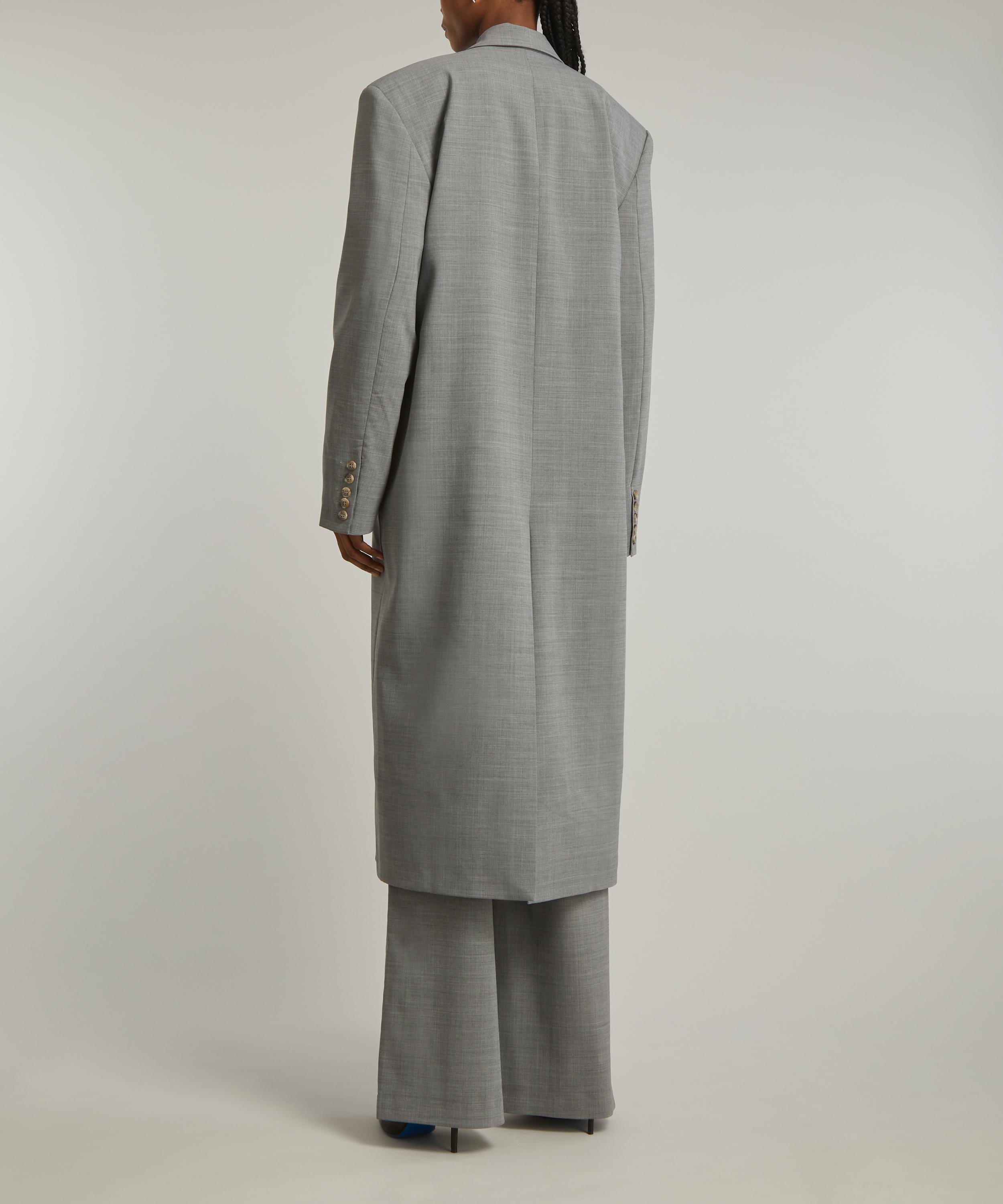 Les Coyotes de Paris - Long Grey Melange Overcoat image number 3