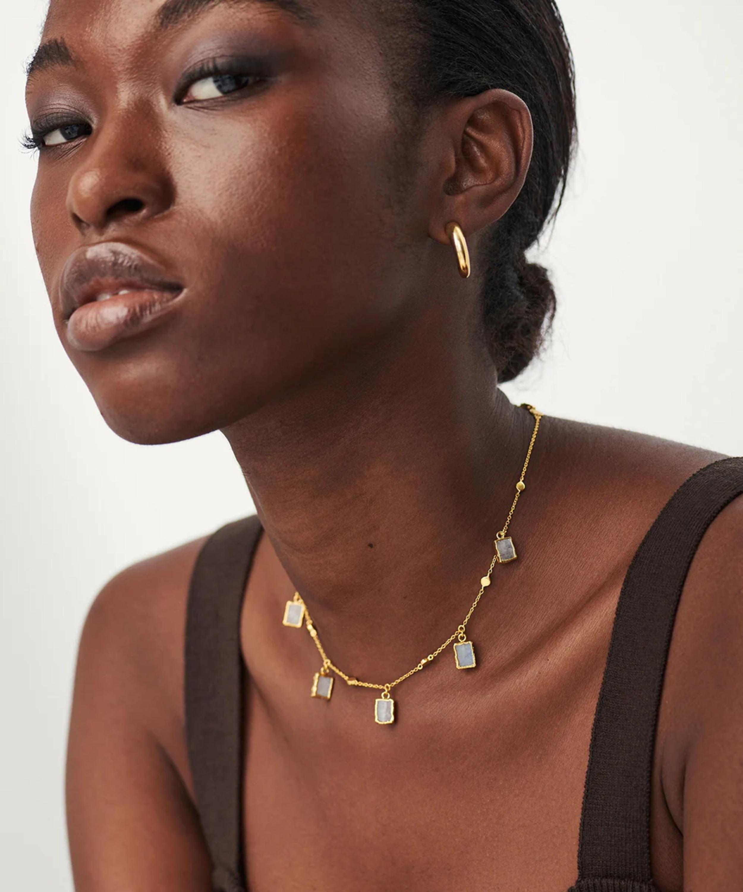 Missoma - 18ct Gold-Plated Lena Charm Choker Necklace image number 1