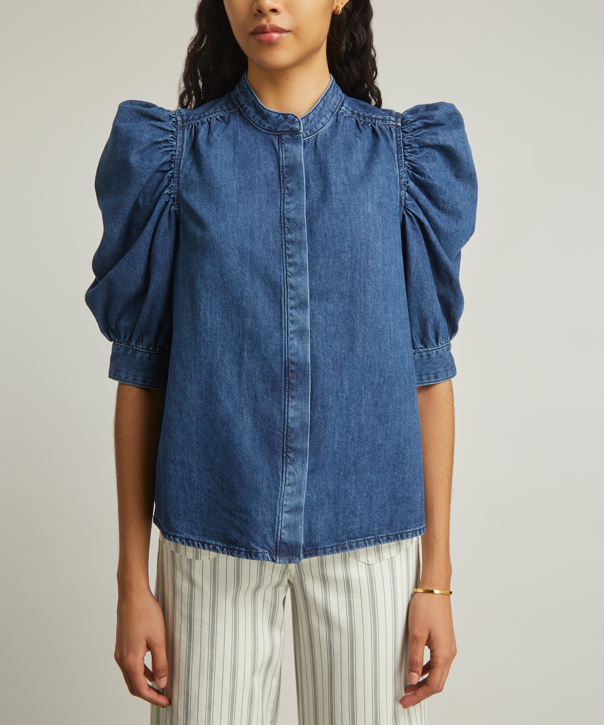 Frame - Gillian Denim Top image number 2