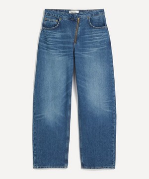 Frame - Barrel Leg Angled Zipper Jeans image number 0