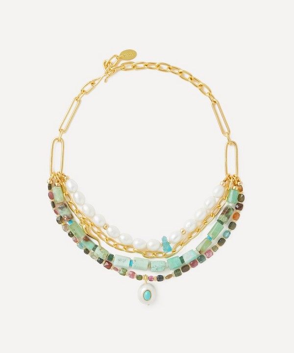 Lizzie Fortunato - Gold-Plated Vizcaya Beaded Necklace