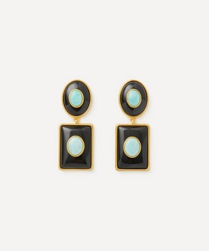 Lizzie Fortunato - Gold-Plated Ethereal Pool Drop Earrings image number 0