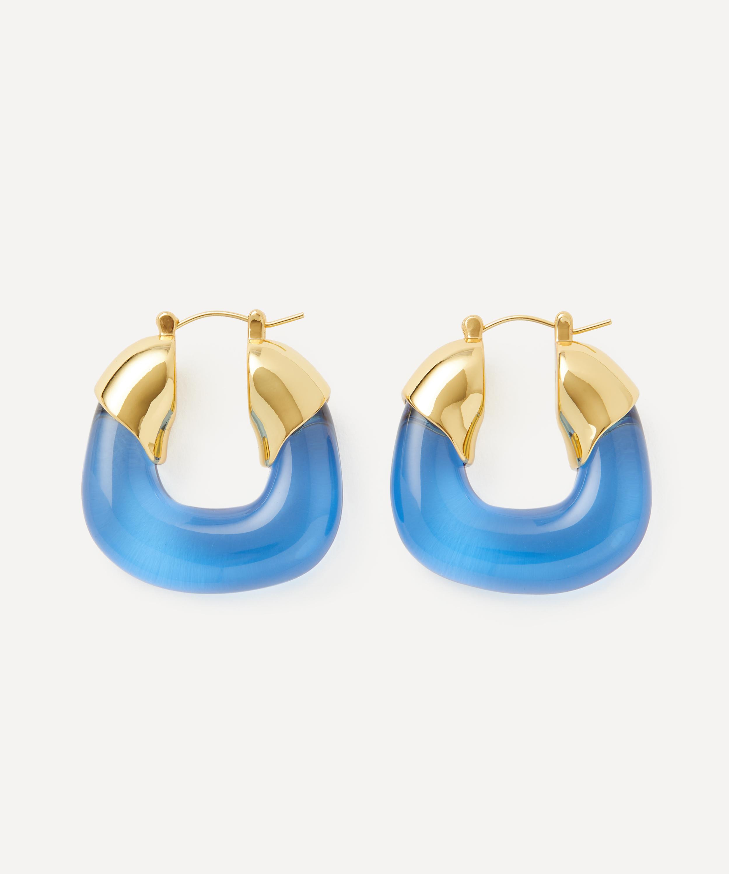 Lizzie Fortunato - Gold-Plated Organic Hoop Earrings image number 0