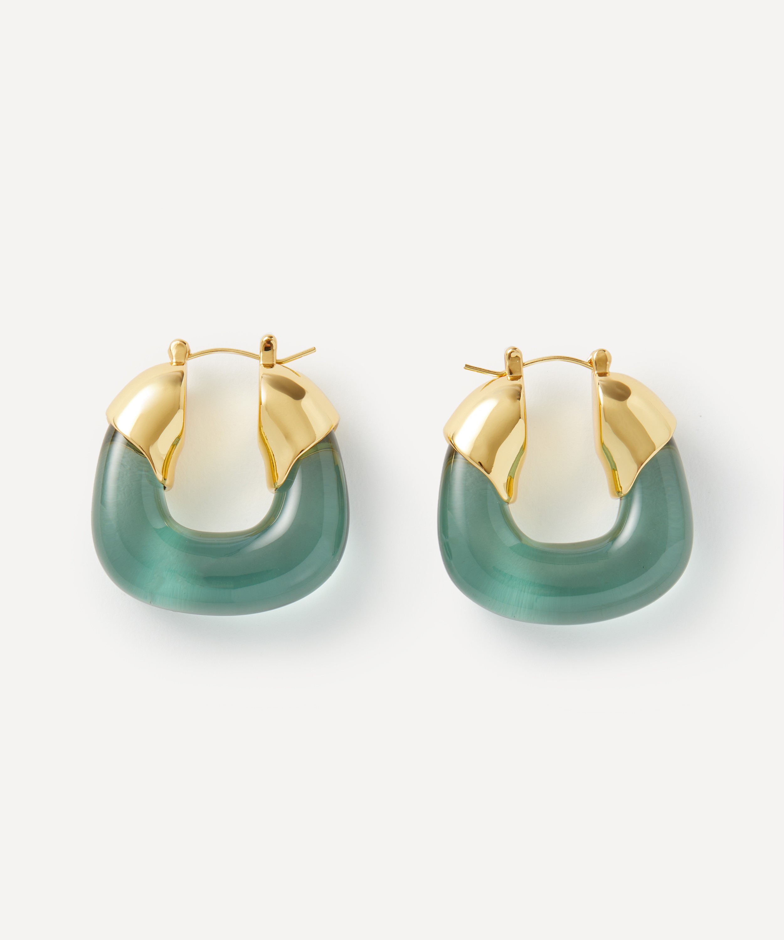 Lizzie Fortunato - Gold-Plated Organic Hoop Earrings
