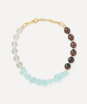 Lizzie Fortunato - Gold-Plated Glacier Bay Bead Necklace image number 0