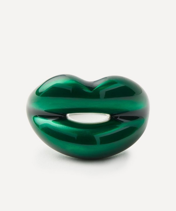 Solange Azagury-Partridge - Deep Green Hotlips Ring