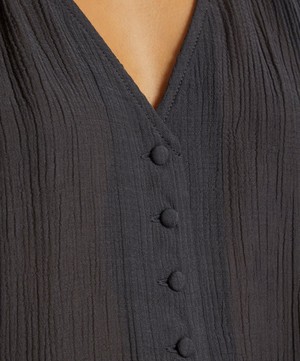 Sessùn - Siama Moonless Textured Satin Blouse image number 4