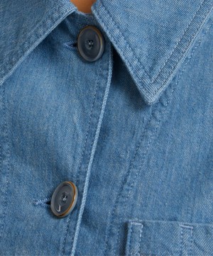 Sessùn - Notteri Cotton-Linen Chambray Twill Jacket image number 4
