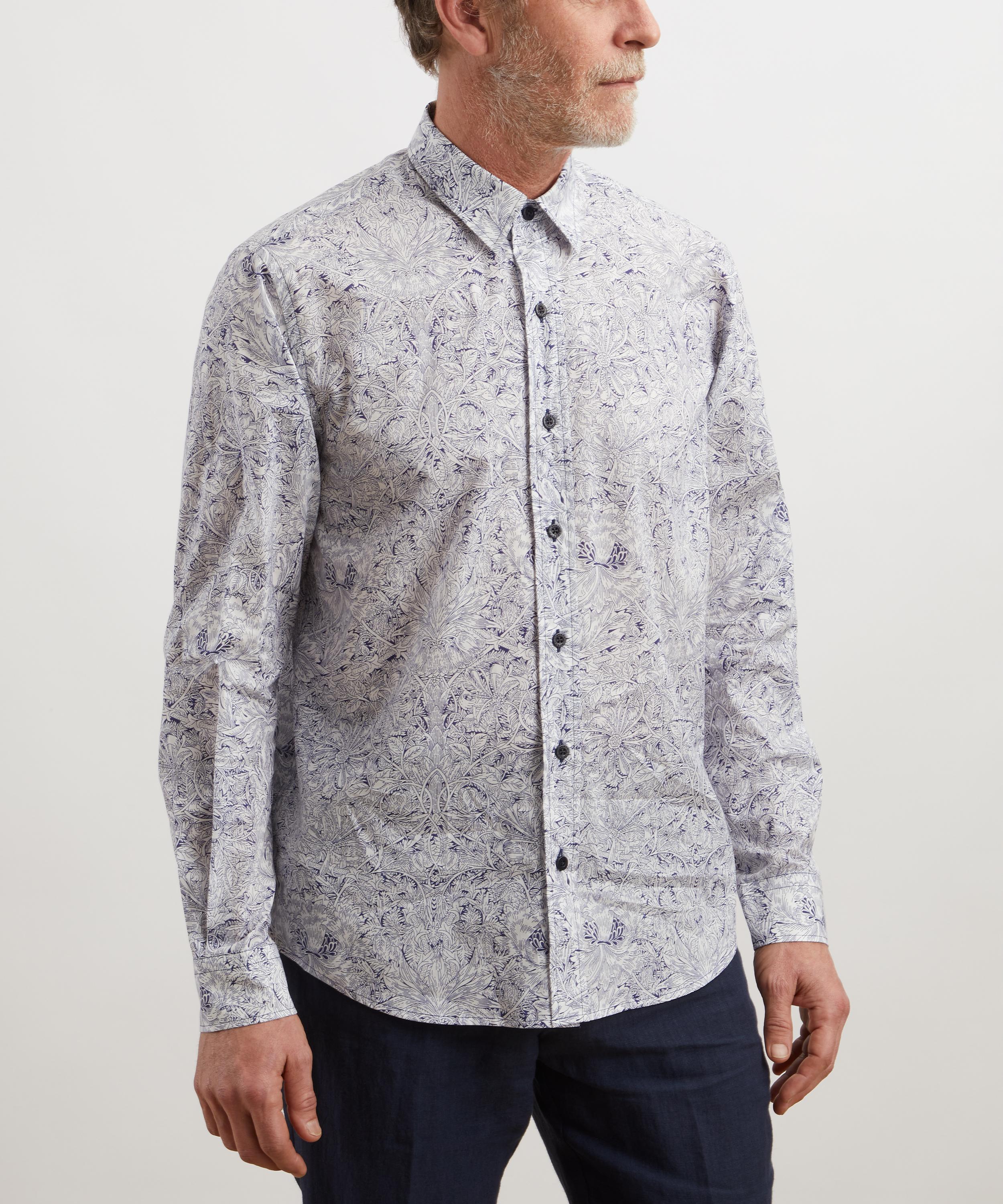 Liberty - Classic Fit Tana Lawn™ Shirt in Indigo Morris image number 2
