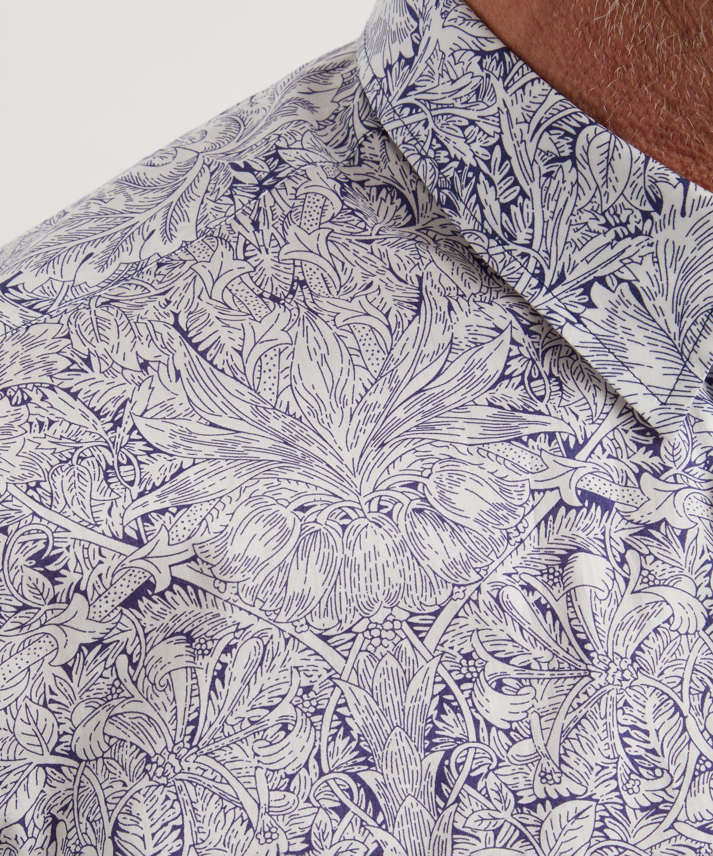 Liberty - Classic Fit Tana Lawn™ Shirt in Indigo Morris image number 4