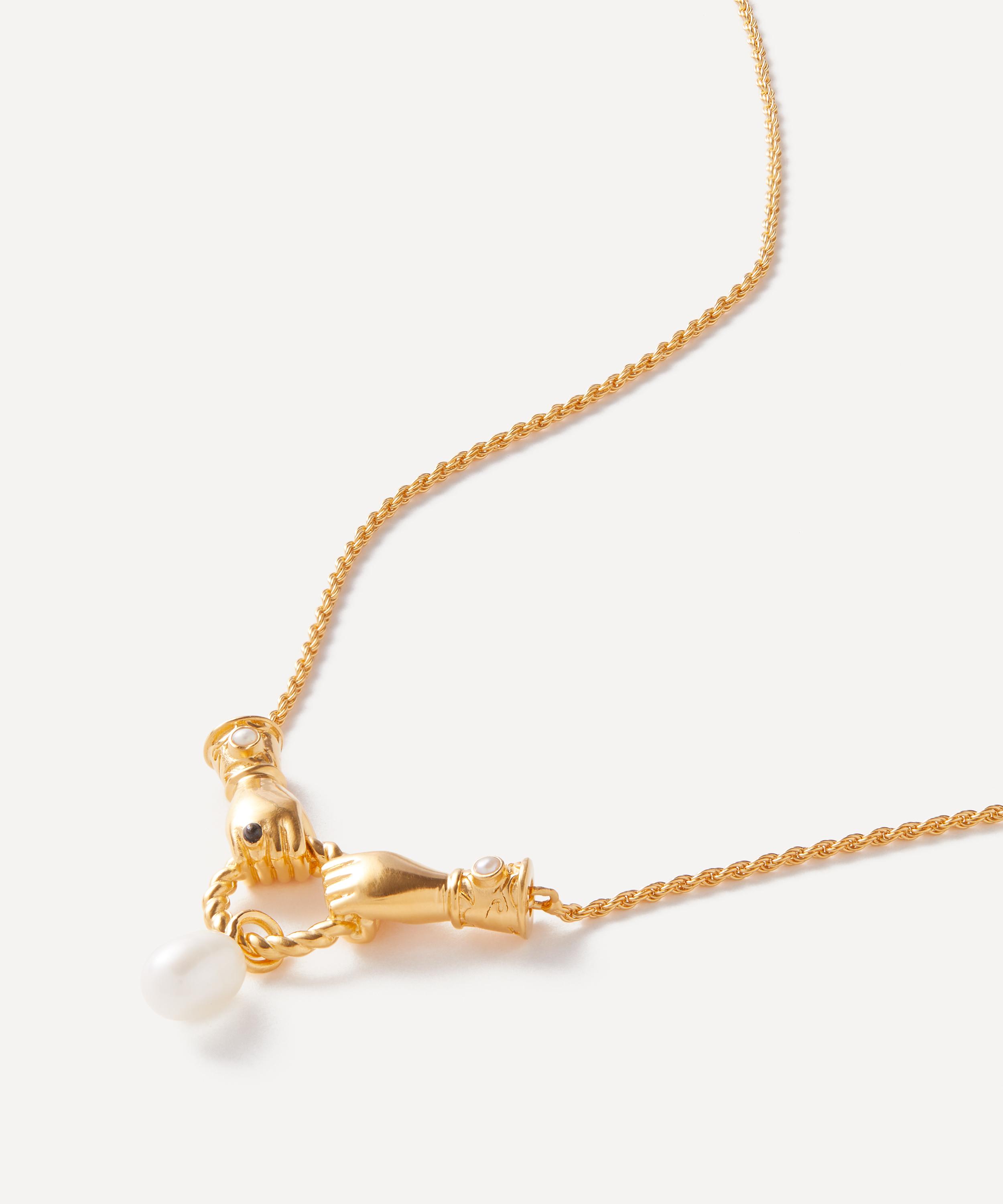Missoma - X Harris Reed 18ct Gold-Plated In Good Hands Pendant Necklace image number 0