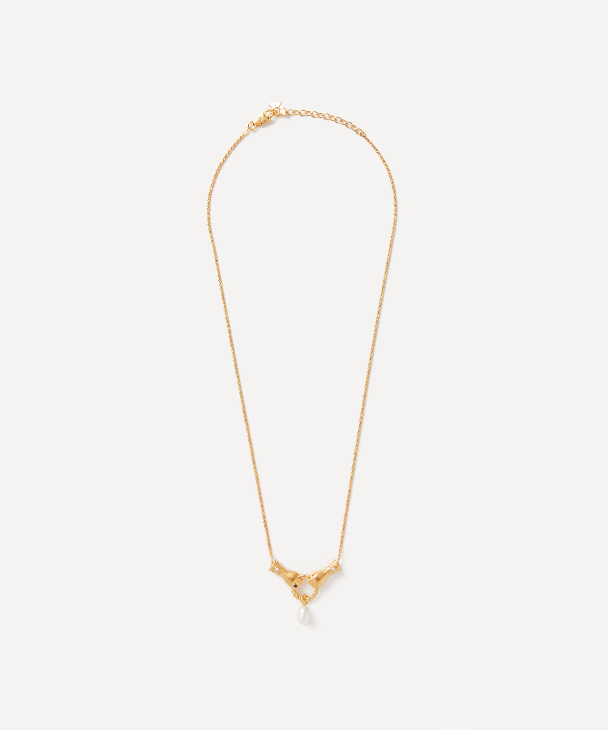 Missoma - X Harris Reed 18ct Gold-Plated In Good Hands Pendant Necklace image number 1