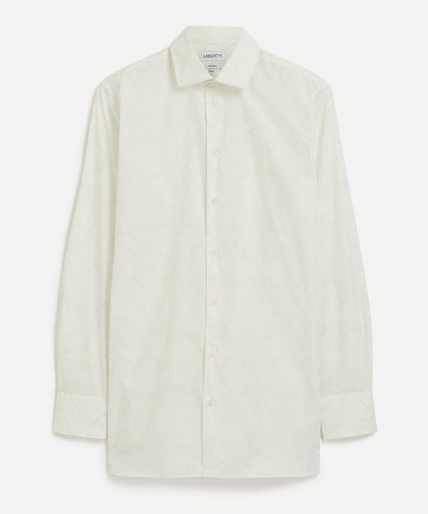 Liberty - New British Tailored Fit Formal Cotton Poplin Shirt in Ianthe Shadow
